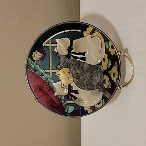 Joan Baker Vintage 6.5" Stained Glass Hanging Suncatcher